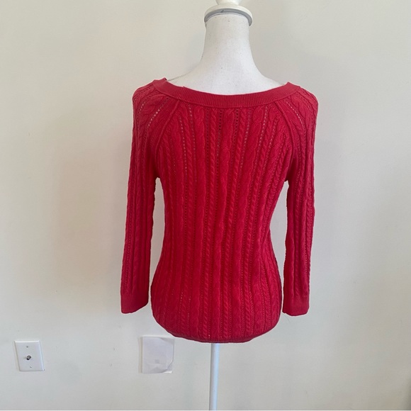 American Eagle Outfitters Pink Cable Knit Sweater Size XS New With Tags - Picture 5 of 8